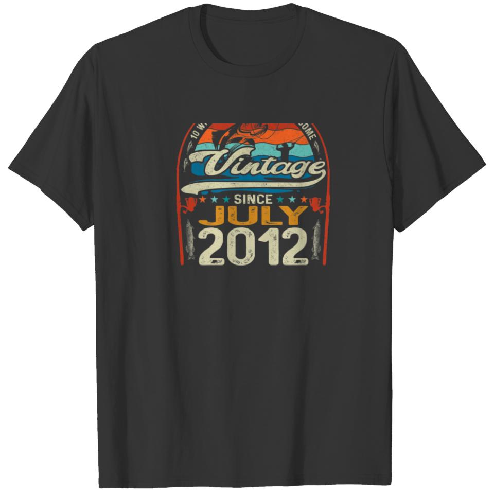 Vintage 10Th Birthday July 2012 - 10 Year Old Fish T-shirt