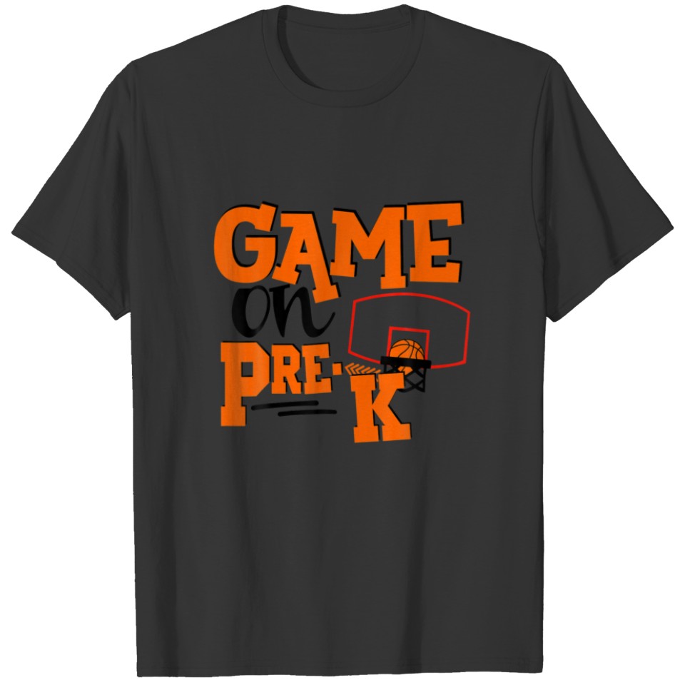 Pre K Basketball Game On Pre-K Gradefor KIDS Hello T-shirt