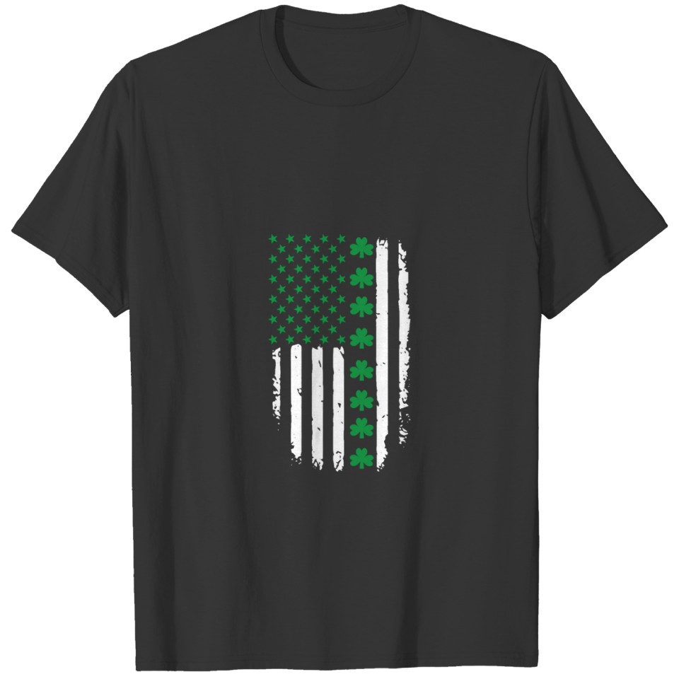 St. Patrick's Day Irish American Flag PATTY'S DAY T-shirt