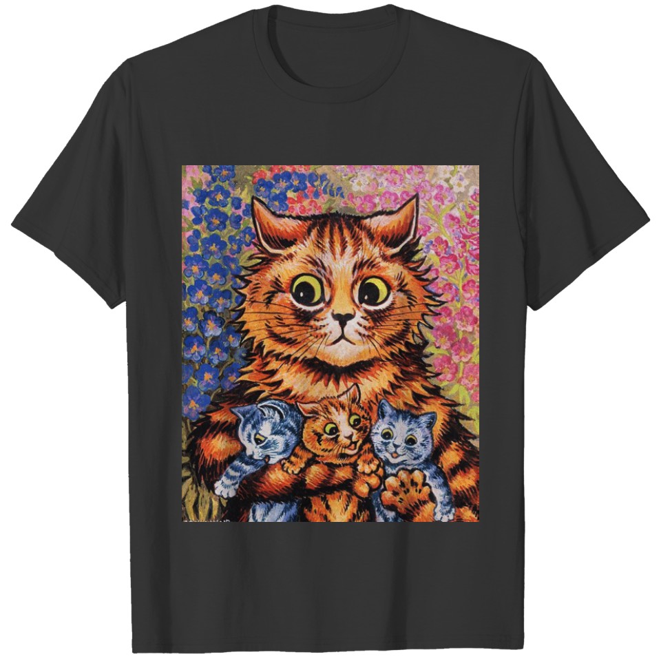 Cats And Her Kittens Louis Wain T-shirt