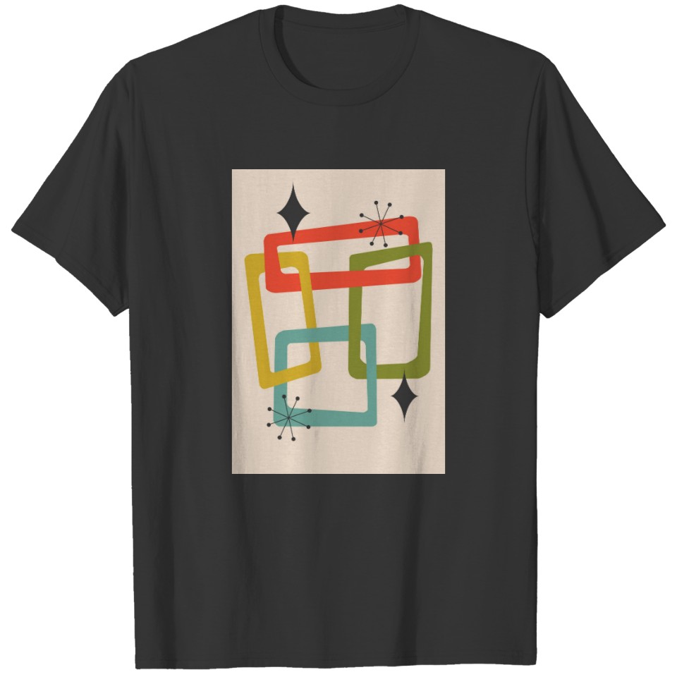 Mid-Century Modern Geometric Abstract T-shirt
