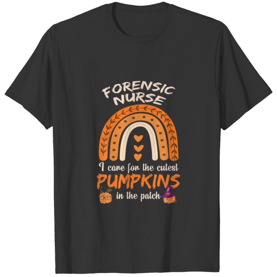 Rainbow Forensic Nurse Halloween I Care For Cutest T-shirt