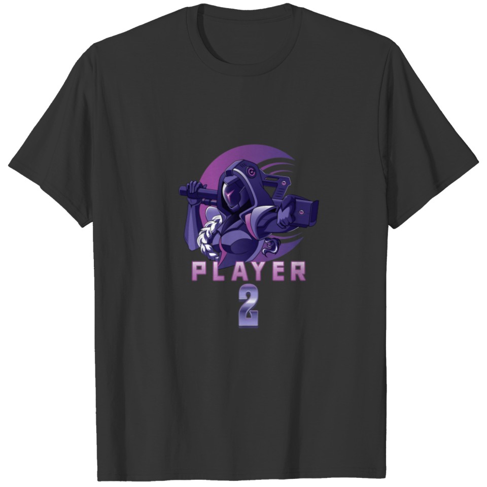 Matching Gamer Couple Player 1 Player 2 T-shirt