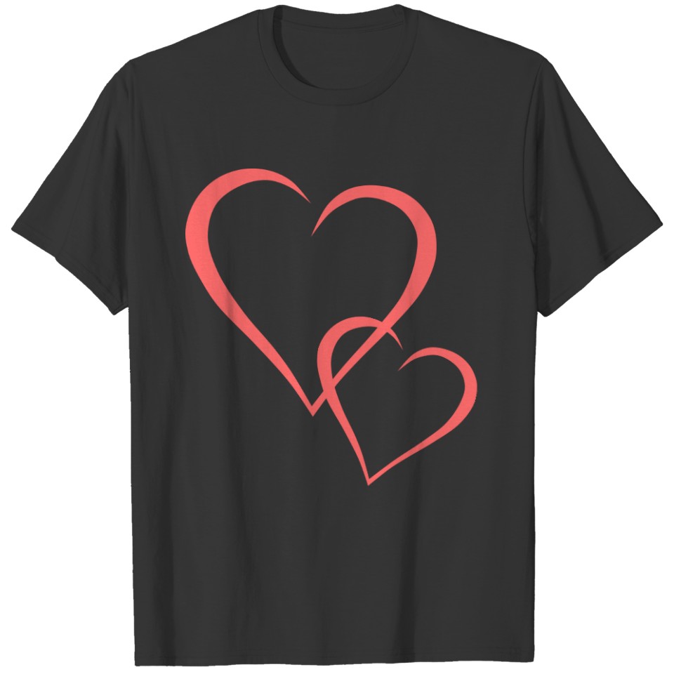 Abstract hearts T-shirt