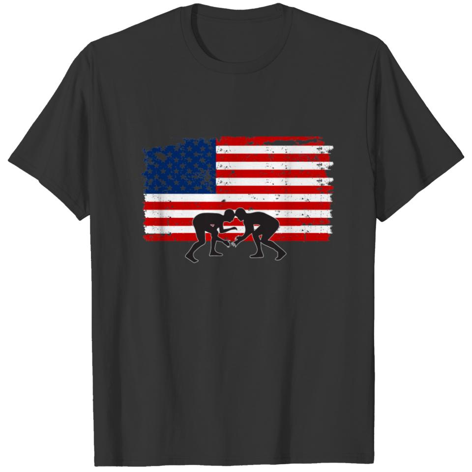 American Flag Wrestling , US Flag Wrestling T-shirt