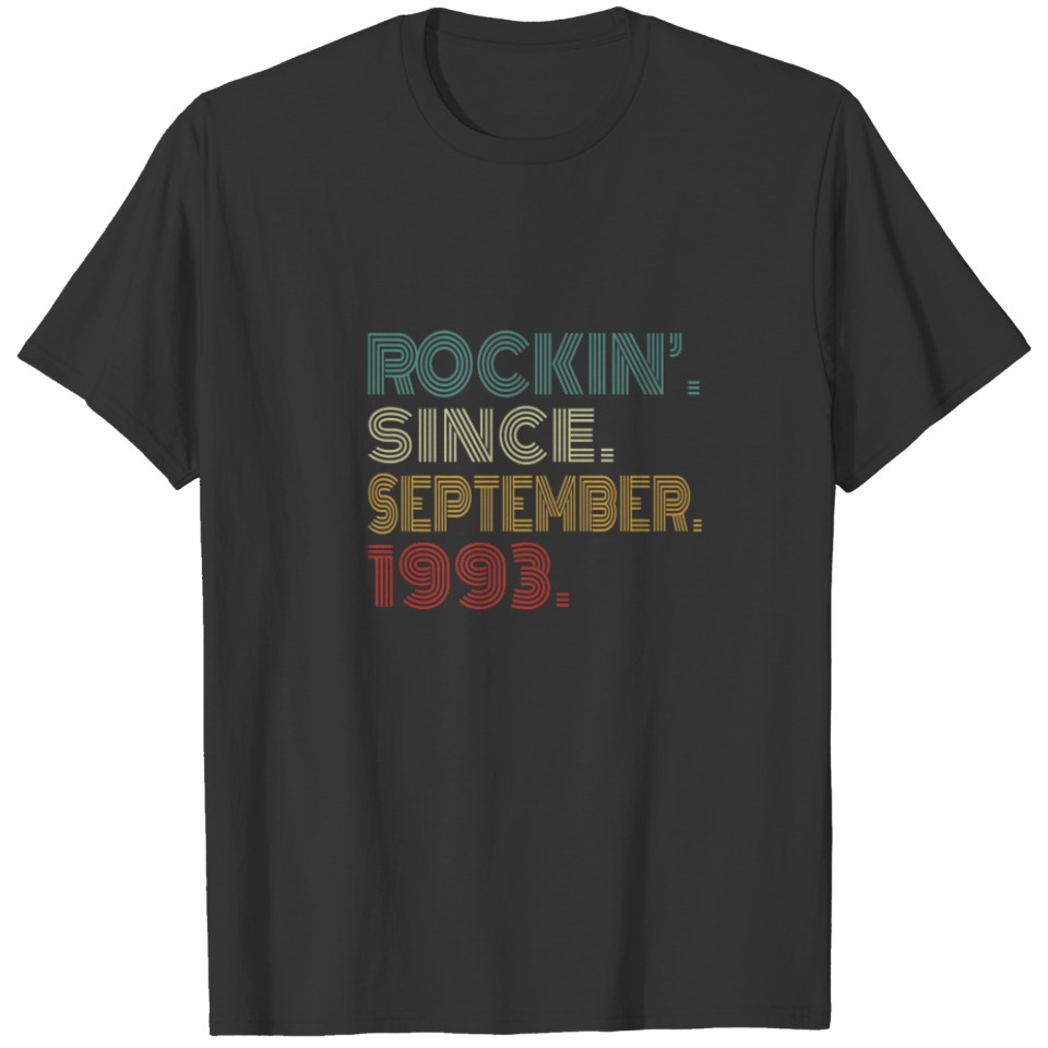 28Th Birthday Rockin' Since September 1993 28 Year T-shirt