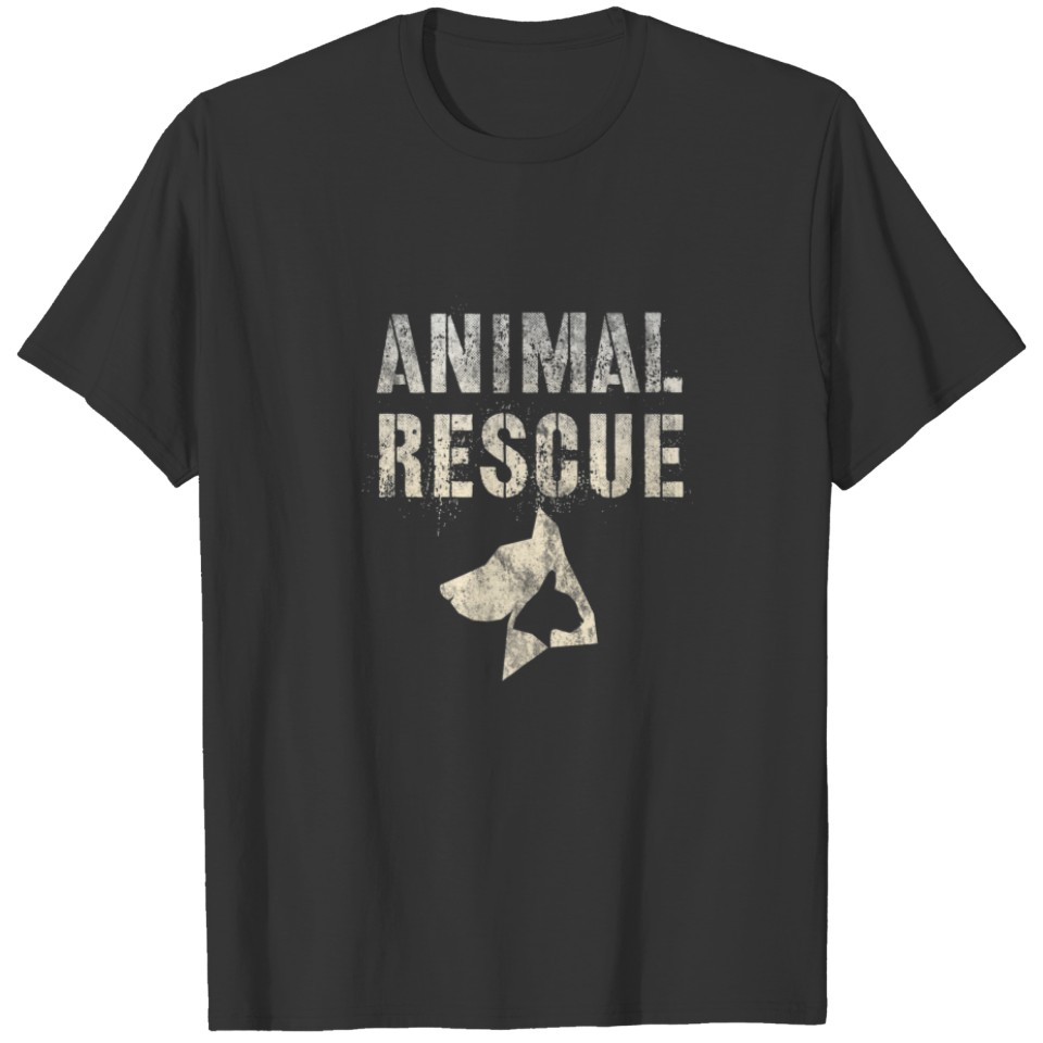 ANIMAL RESCUE Vintage Cats Dogs Adoption Squad Fos T-shirt
