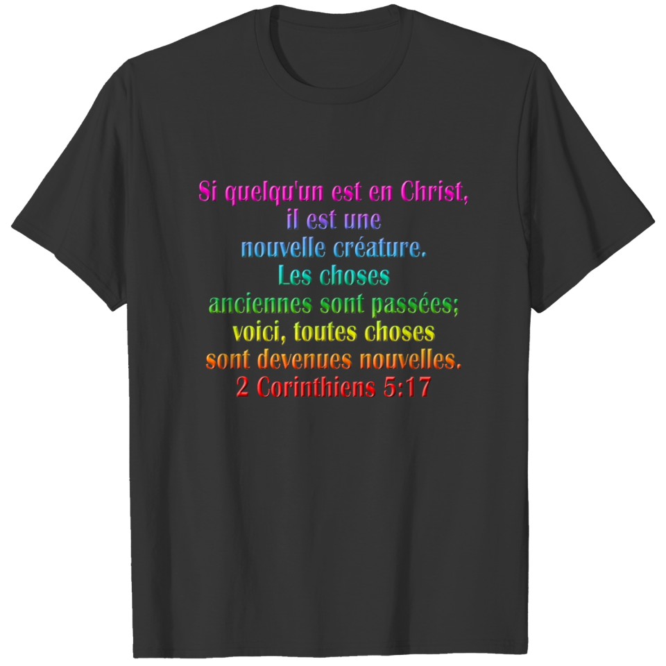 2 Corinthians 5:17 French T-shirt