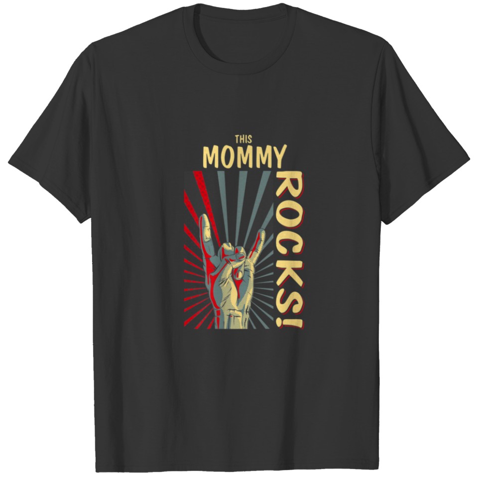 This Mommy Rocks Vintage Retro Concert 70S 80S Fun T-shirt