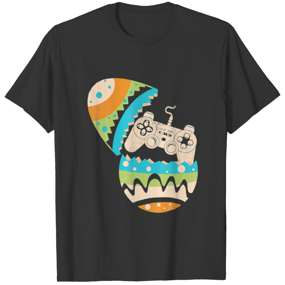 Gaming Easter Egg Funny Gamer Easter Day Bunny Eas T-shirt