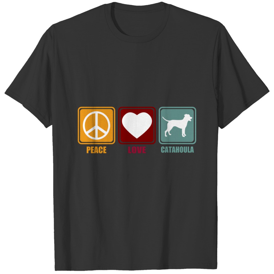 Catahoula Leopard Dog Breed Peace Love Gift Sleeveless T-shirt