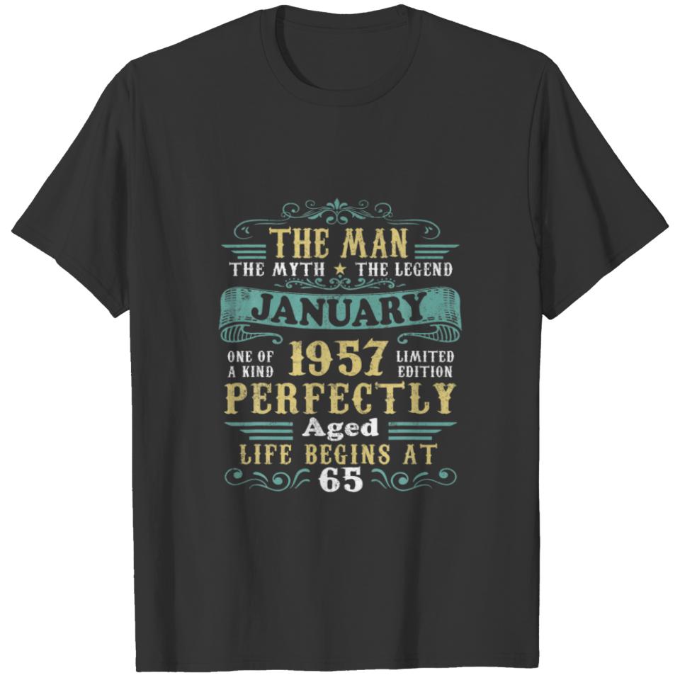 The Man Myth Legend January 1955 67Th Birthday T-shirt