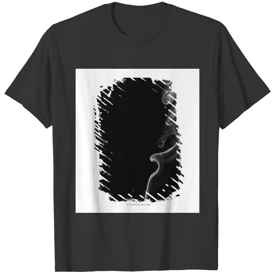White Smoke Against A Black Background T-shirt