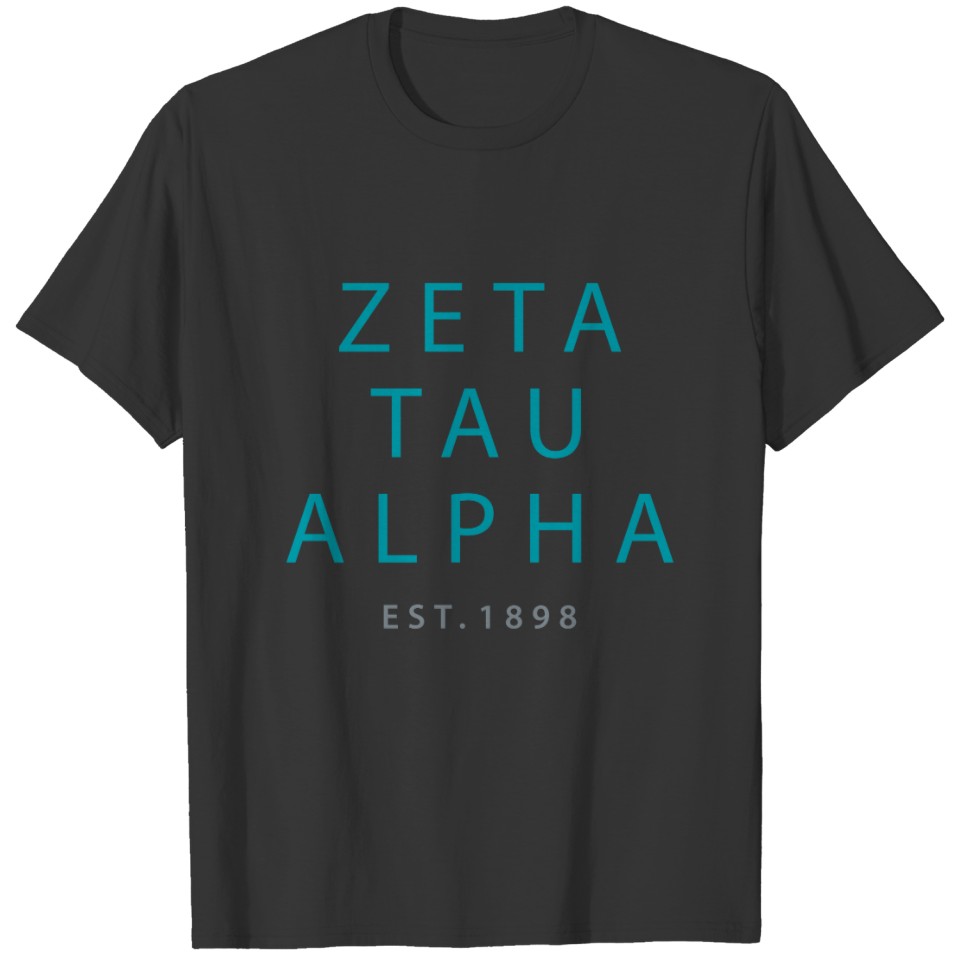 Zeta Tau Alpha Modern Type T-shirt