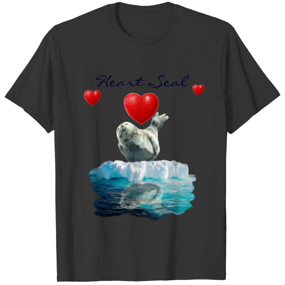 Cute HEART SEAL Animal-Lover T-shirt