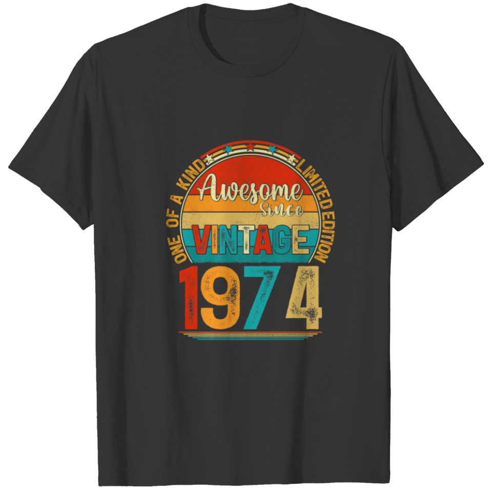 Limited Edition Vintage Awesome Since 1974 48Th Bi T-shirt