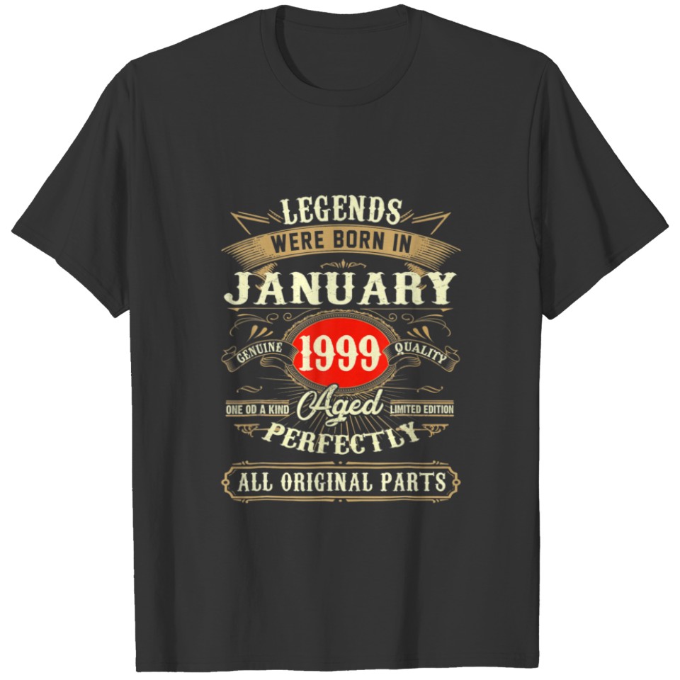 Legends Were Born In January 1999 23Rd Birthday Gi T-shirt