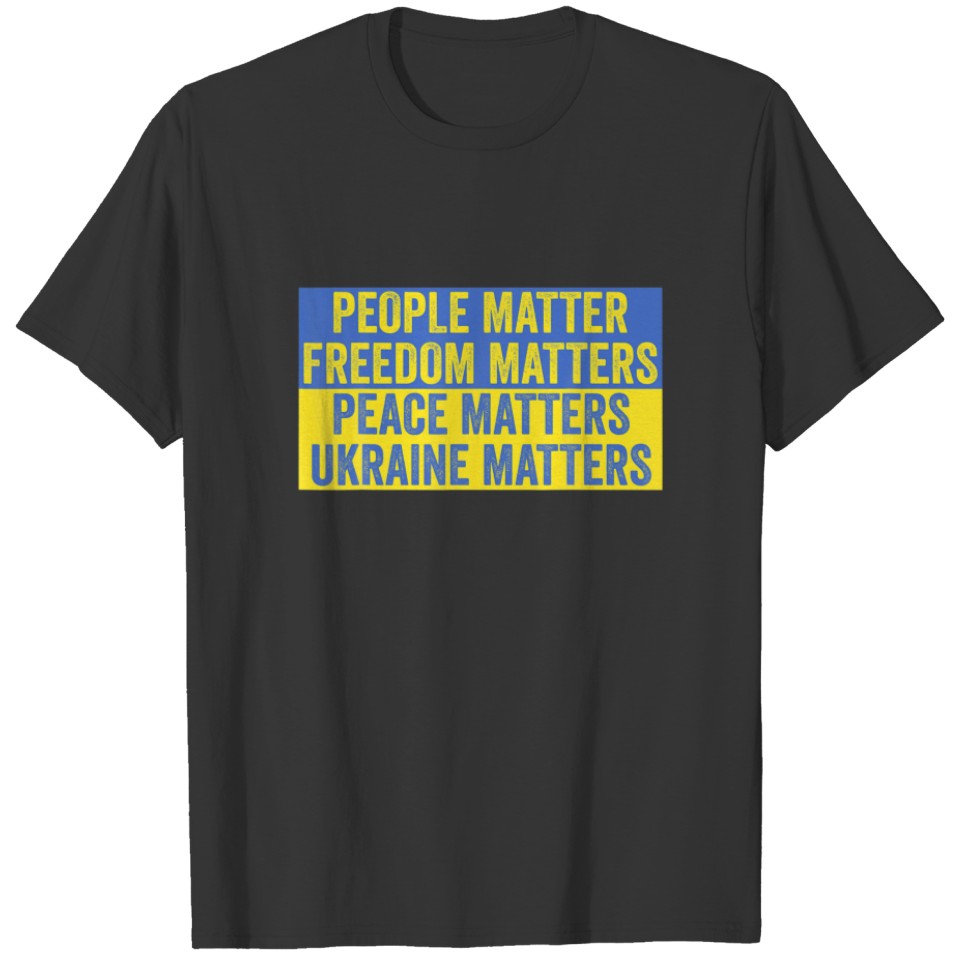 Ukraine Matters President Zelensky Speech Quote FR T-shirt