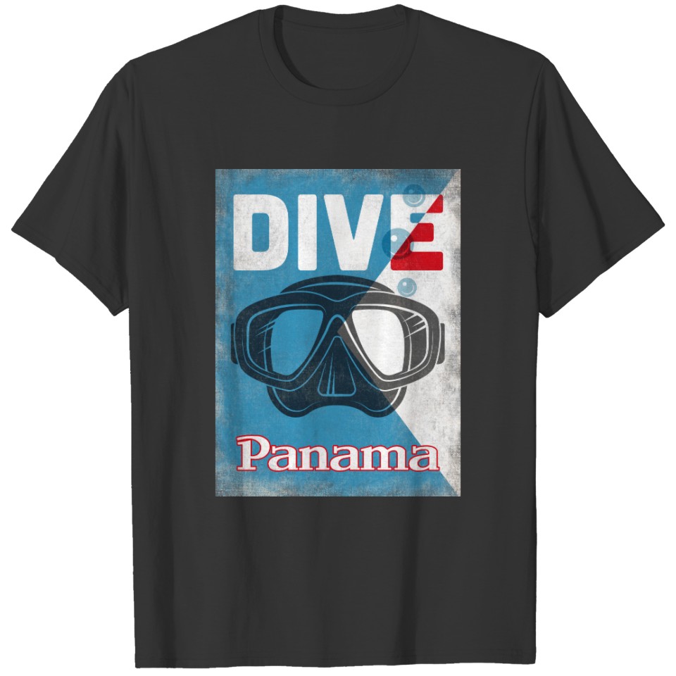 Panama Vintage Scuba Diving Mask T-shirt