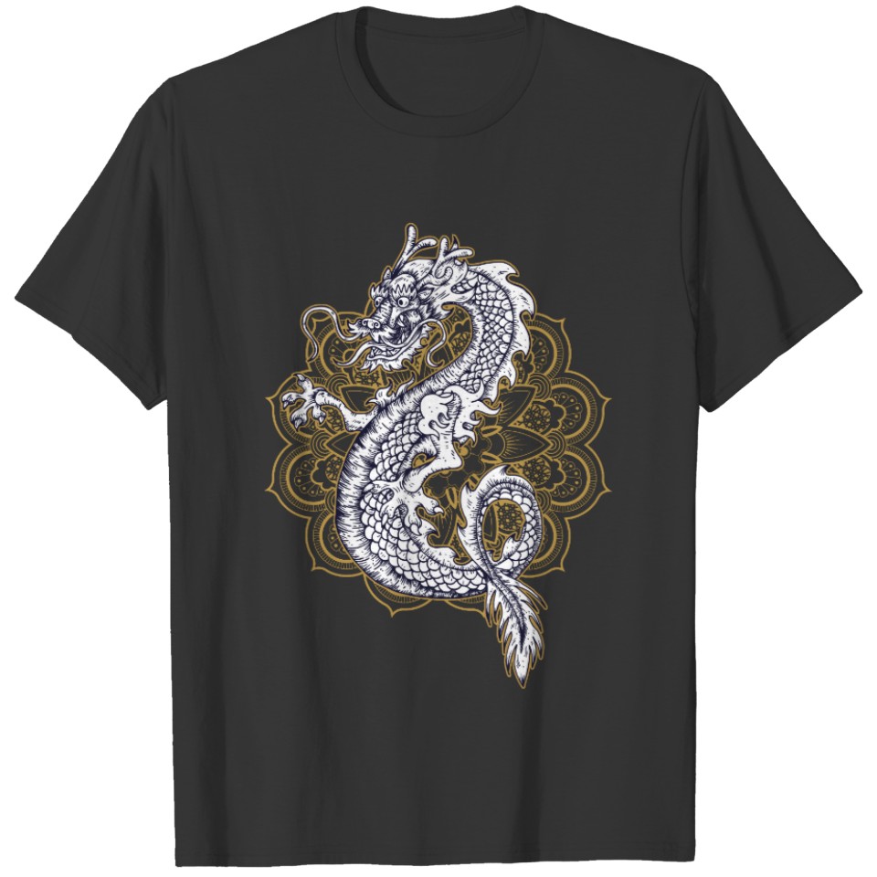 Chinese Dragon Mandala T-shirt