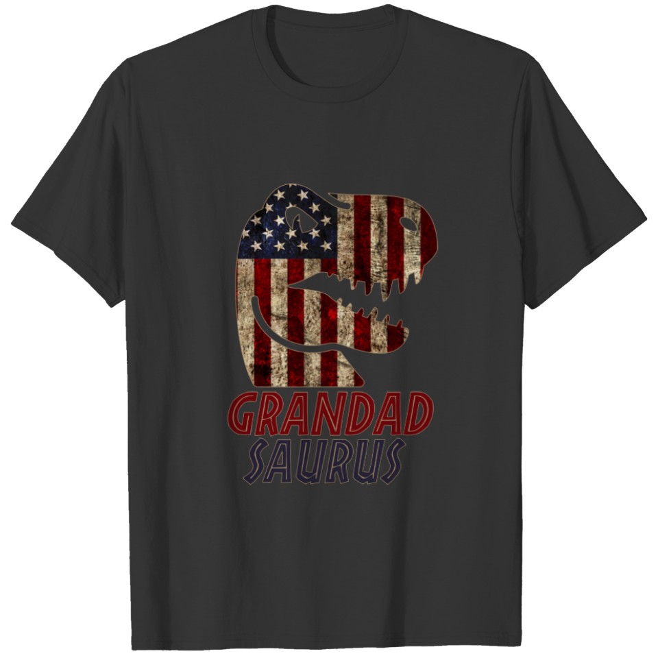 Patriotic Grandad Dinosaur T-shirt