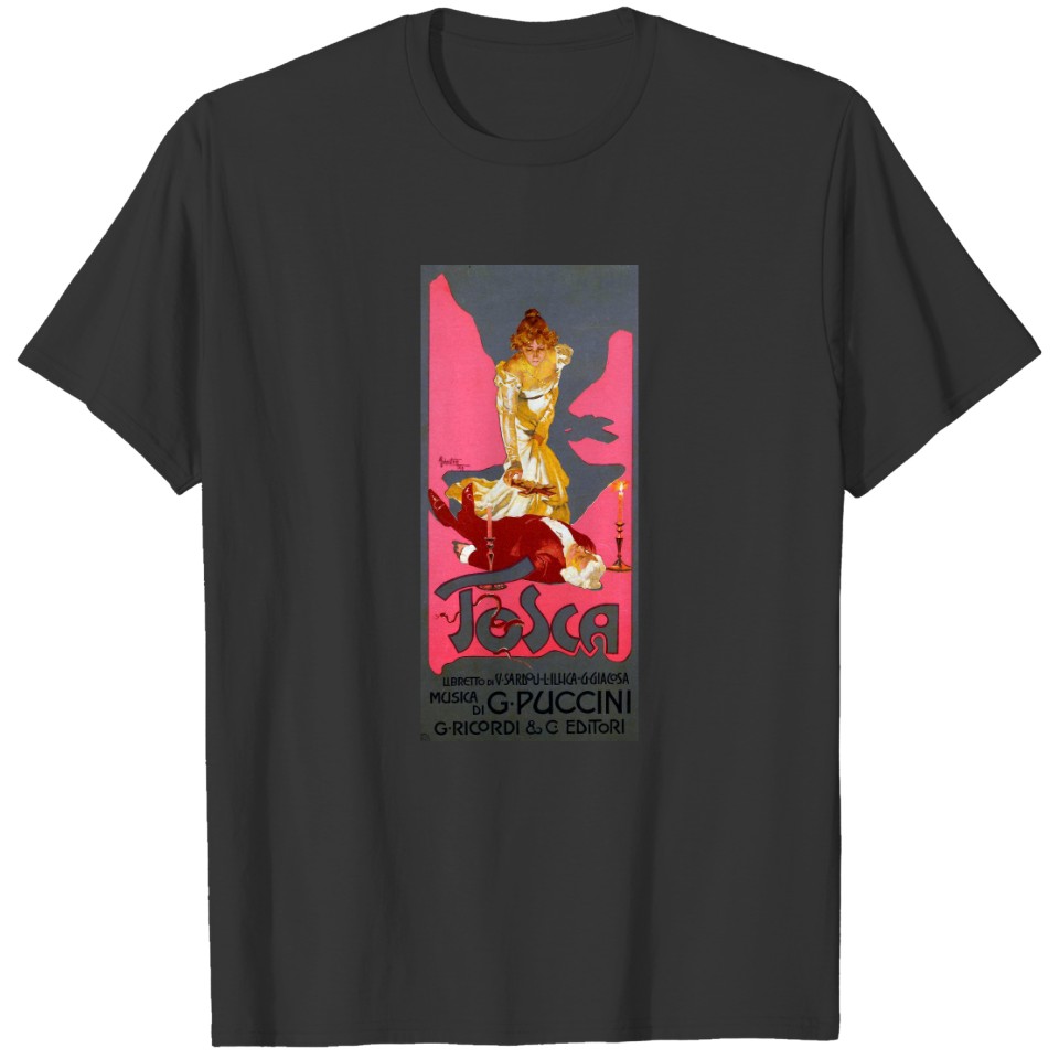 Tosca Italian Opera Vintage Poster Polo T-shirt