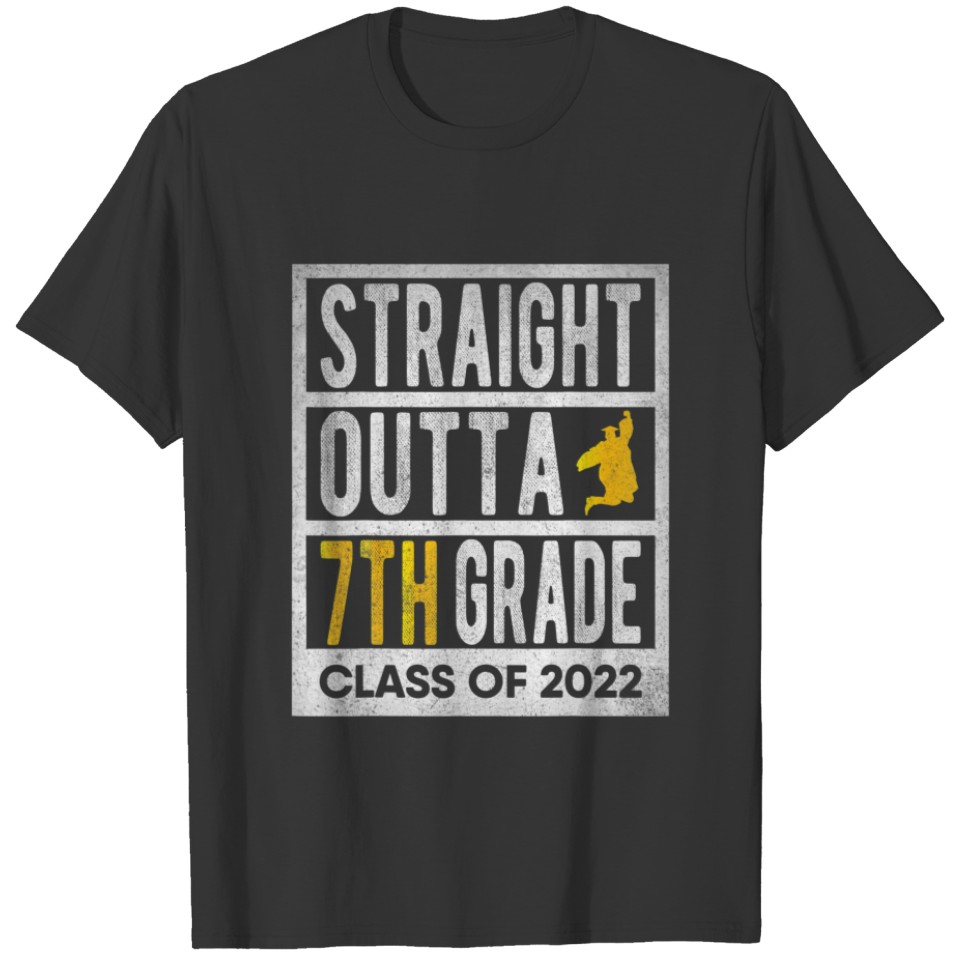 Straight Outta 7Th Seventh Grade Graduation Class T-shirt