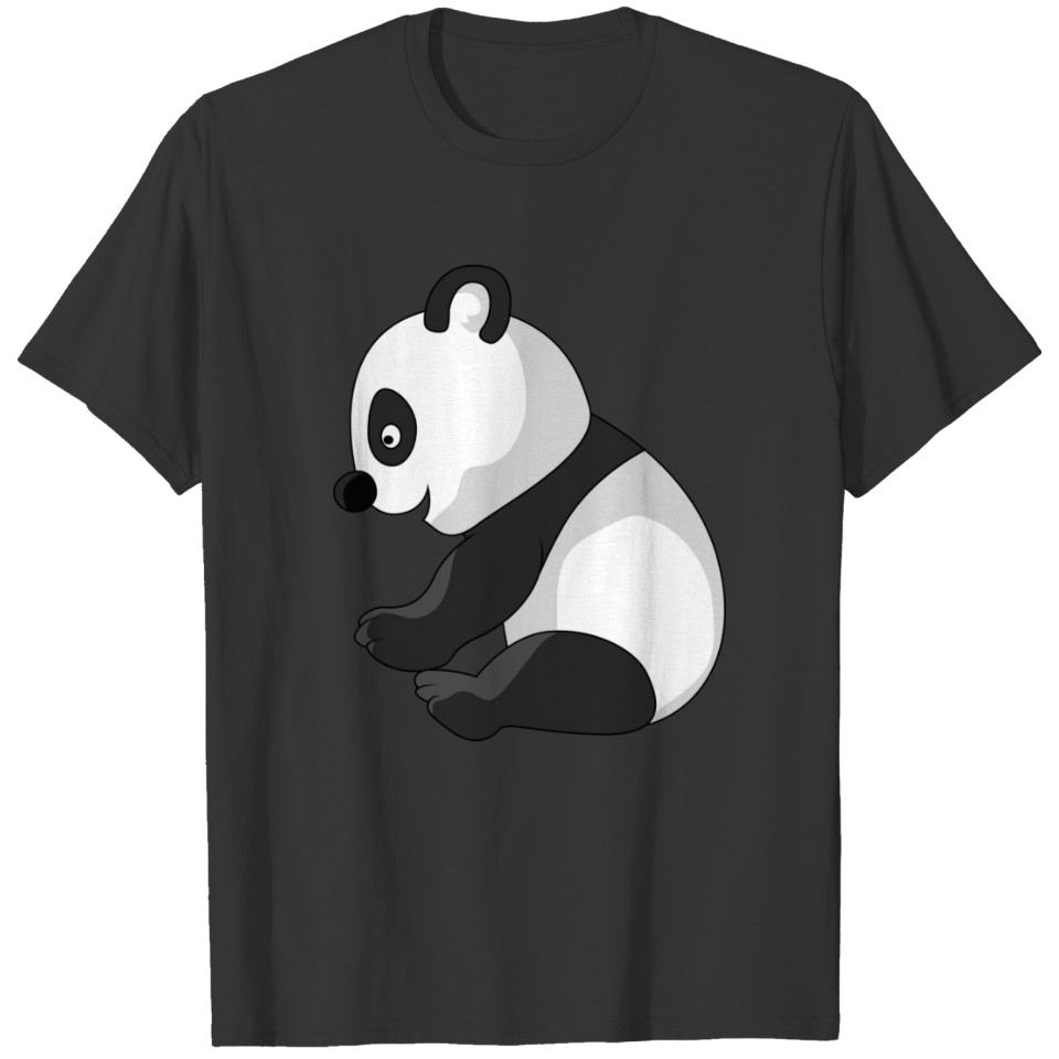 Panda animal, cartoon character T-shirt