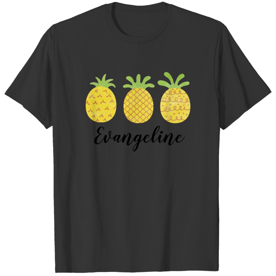 Baby Girls Watercolor Pineapple Trio T-shirt
