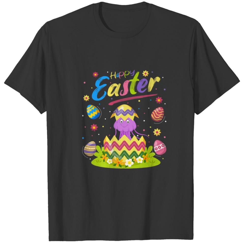 Jellyfish Lover Funny Easter Egg Jellyfish Happy E T-shirt