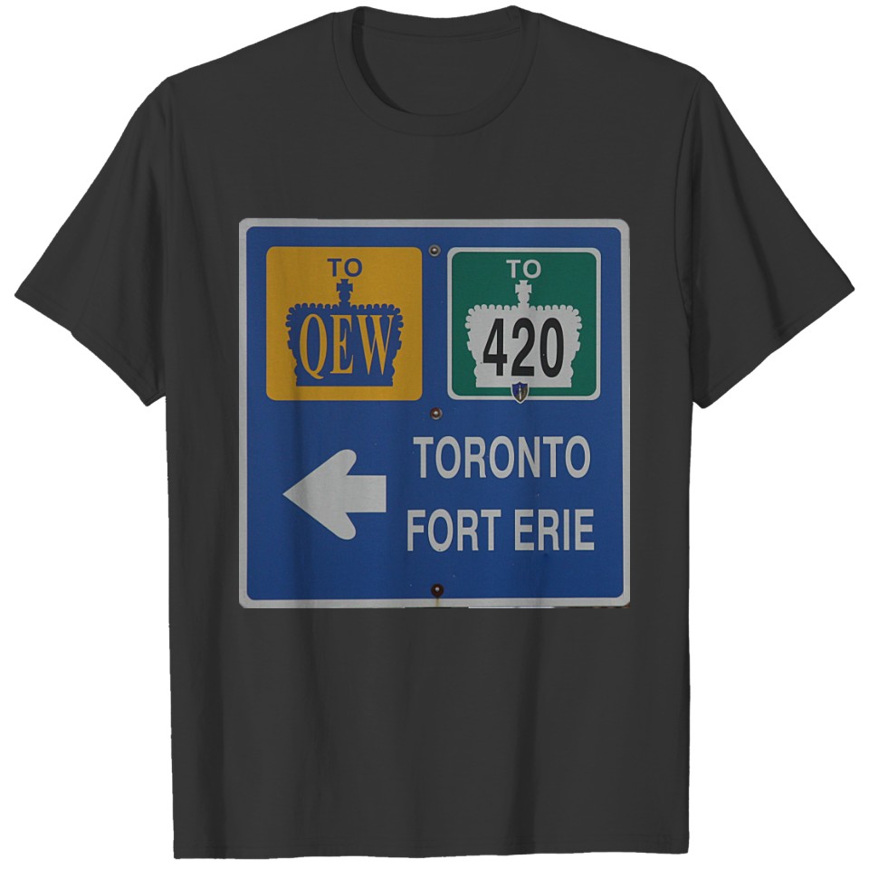 Toronto, Fort Erie Canada Road Sign Polo T-shirt
