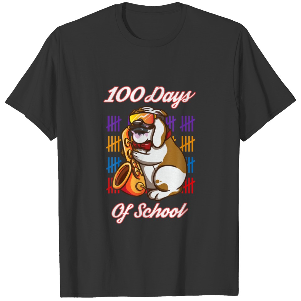 Happy 100 Days Of School For Boys Girls Poodle Dog T-shirt