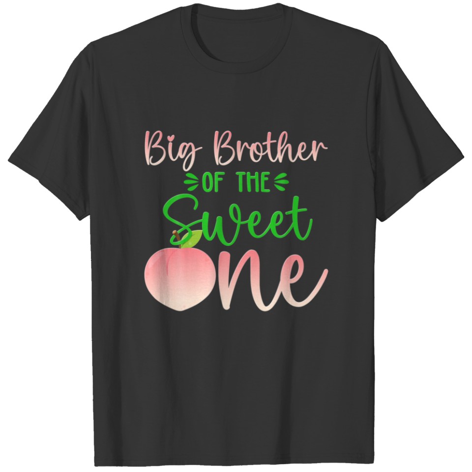 Big Brother Of The Birthday One Peach 1St Summer F T-shirt