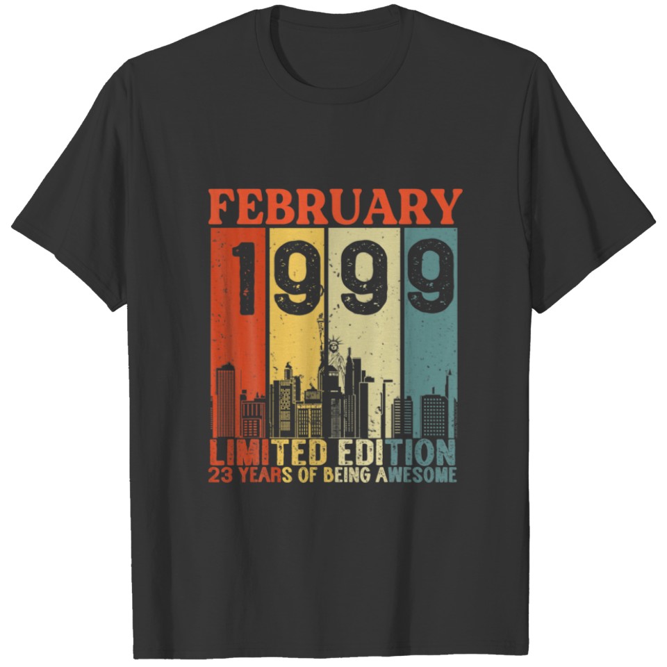 February 1999 Gifts 22 Year Of Being Awesome Limit T-shirt