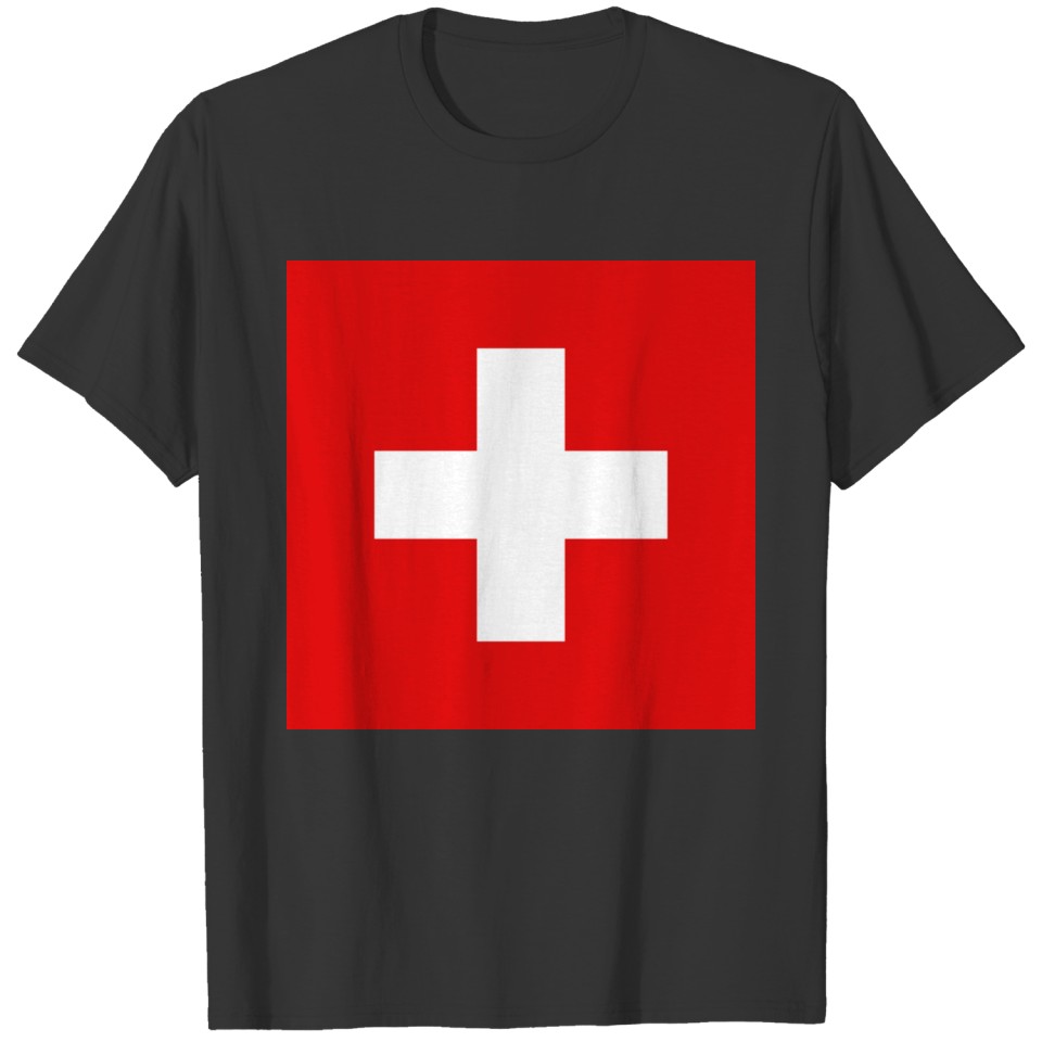 Switzerland Flag and Map T-shirt