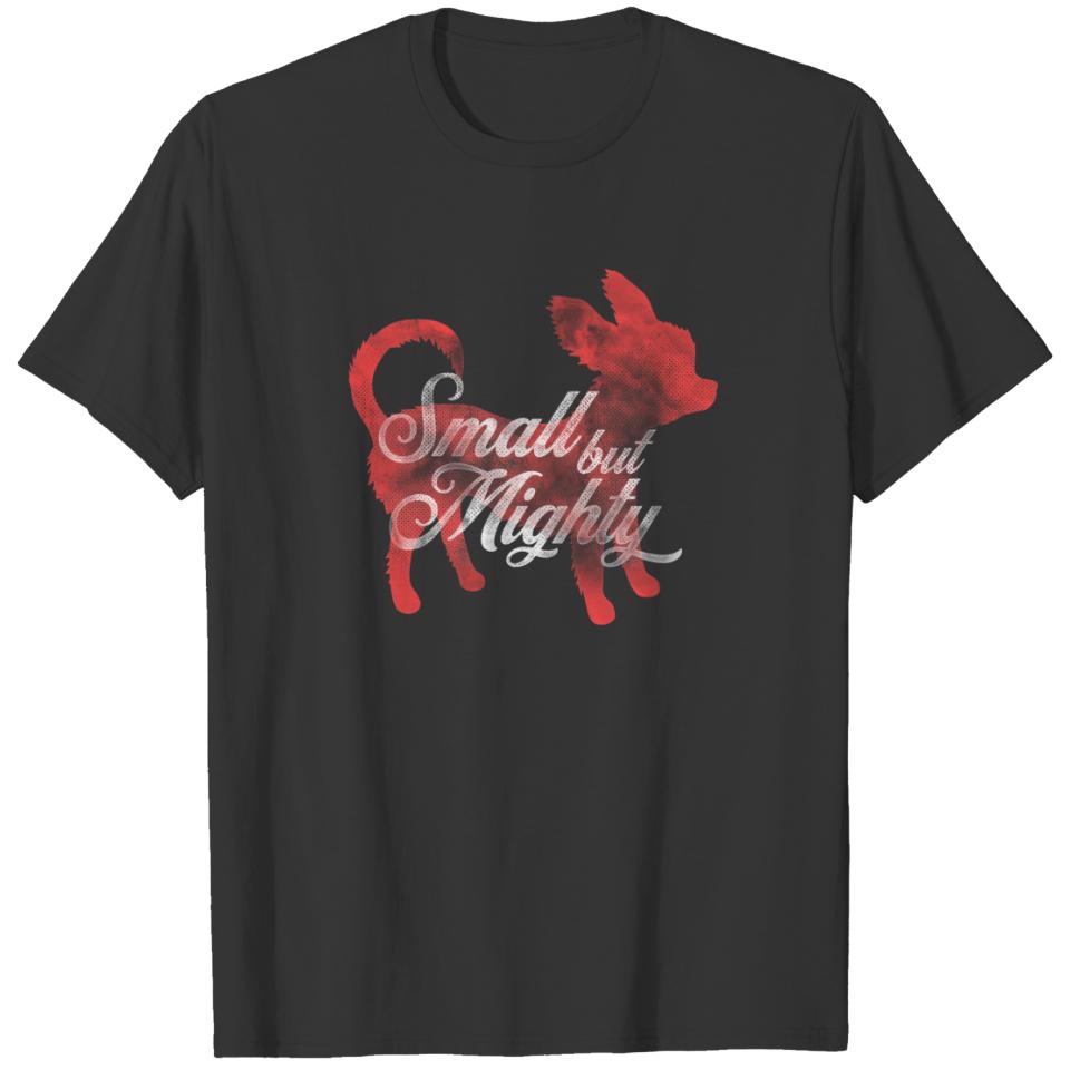 Small But Mighty Chihuahua Distressed Retro T-shirt
