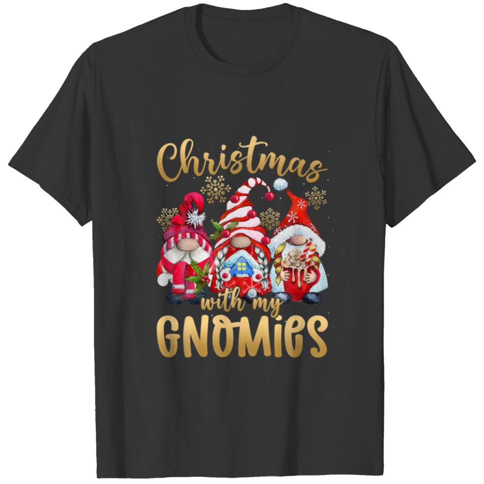 Gnome Christmas Pajamas Matching Family Gnomies Fu T-shirt