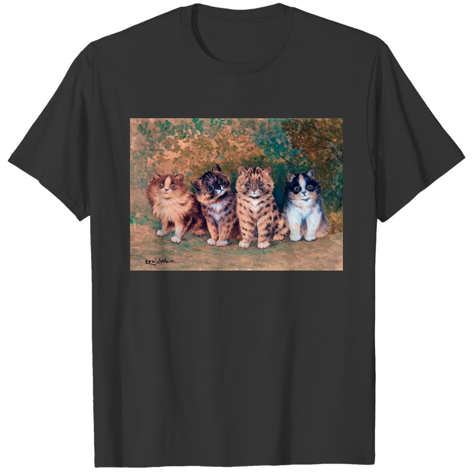 Four Kittens, Louis Wain T-shirt