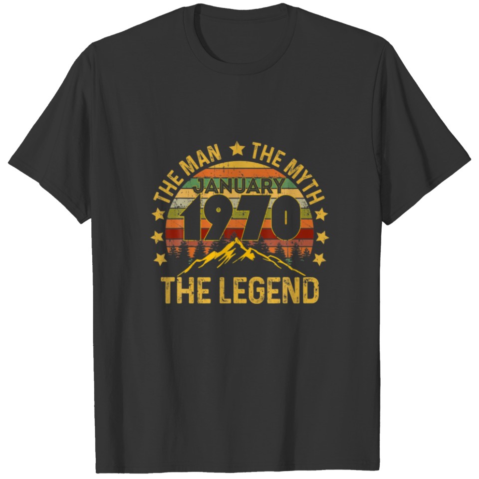 51 Years Old Birthday Gifts The Man Myth Legend Ja T-shirt