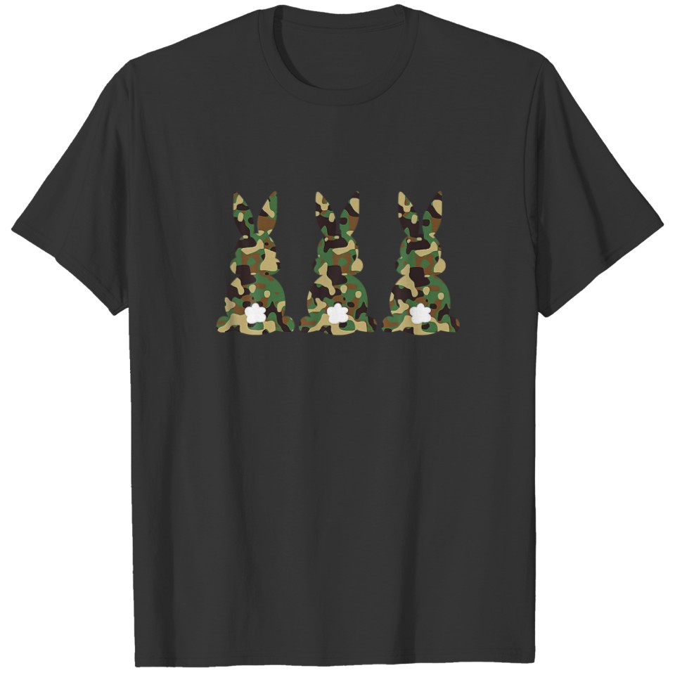 Leopard Easter Bunny Rabbit Trio Cute Easter T-shirt