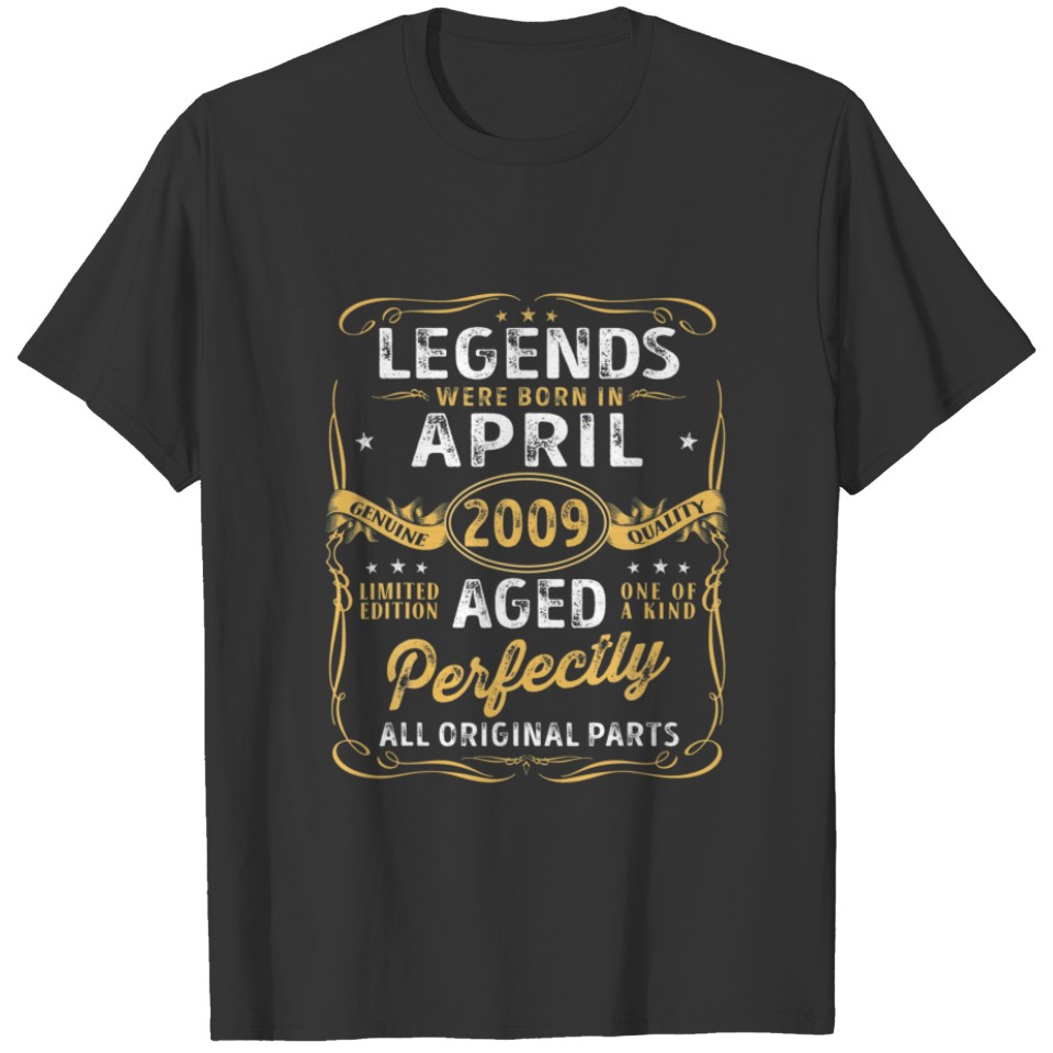 13Rd Birthday Decoration Legends Were Born In Apri T-shirt