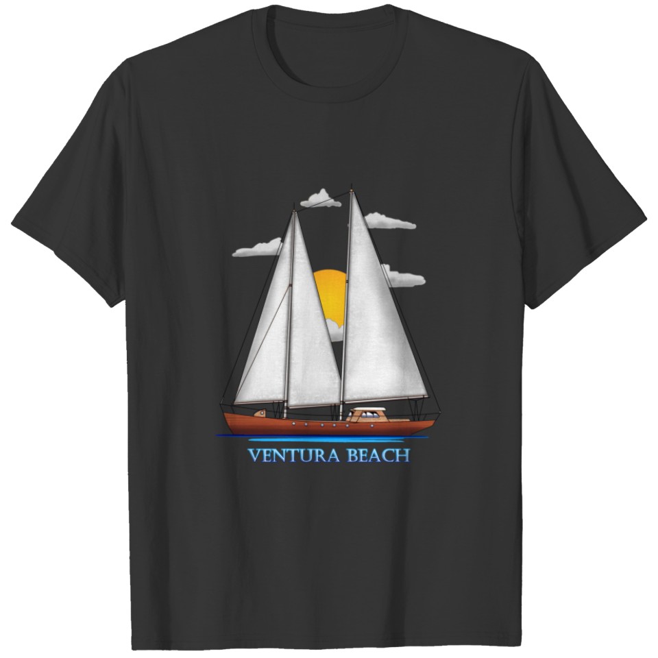 Ventura Beach Coastal Nautical Sailing Sailor T-shirt