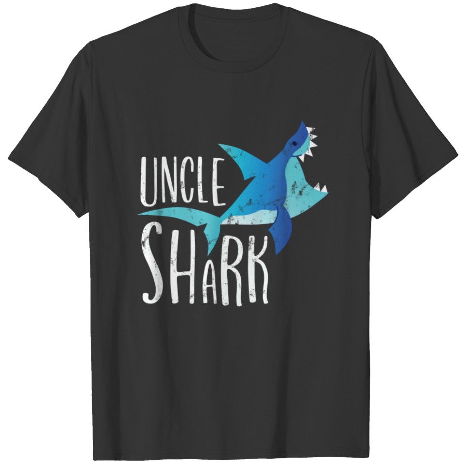Uncle Shark, Distressed Design T-shirt