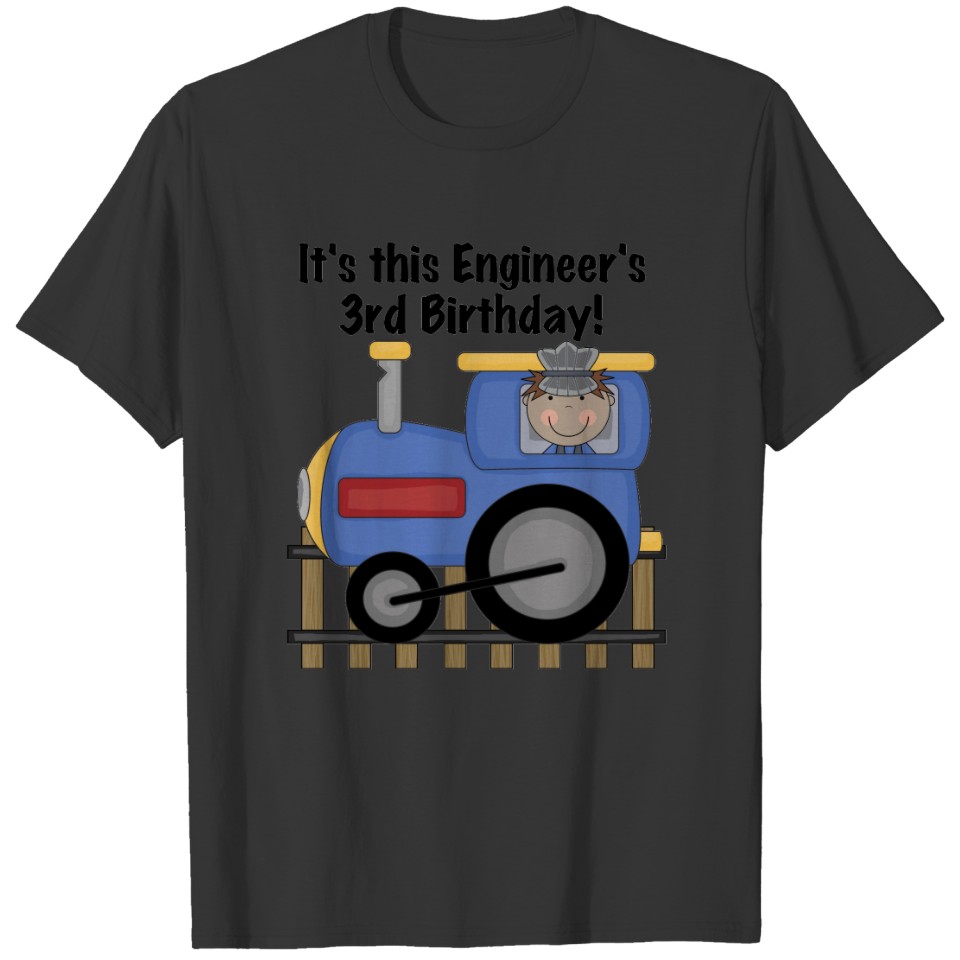 Train Engineer 3rd Birthday Ts and Gifts T-shirt