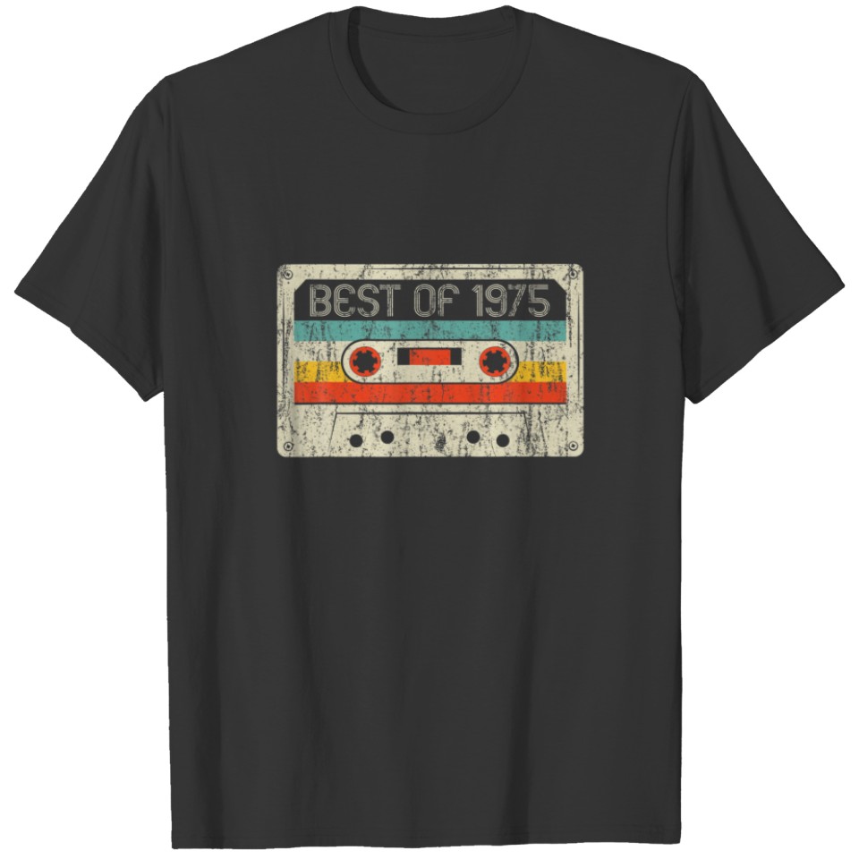 47Th Birthday Gifts Best Of 1975 Cassette Tape 47 T-shirt