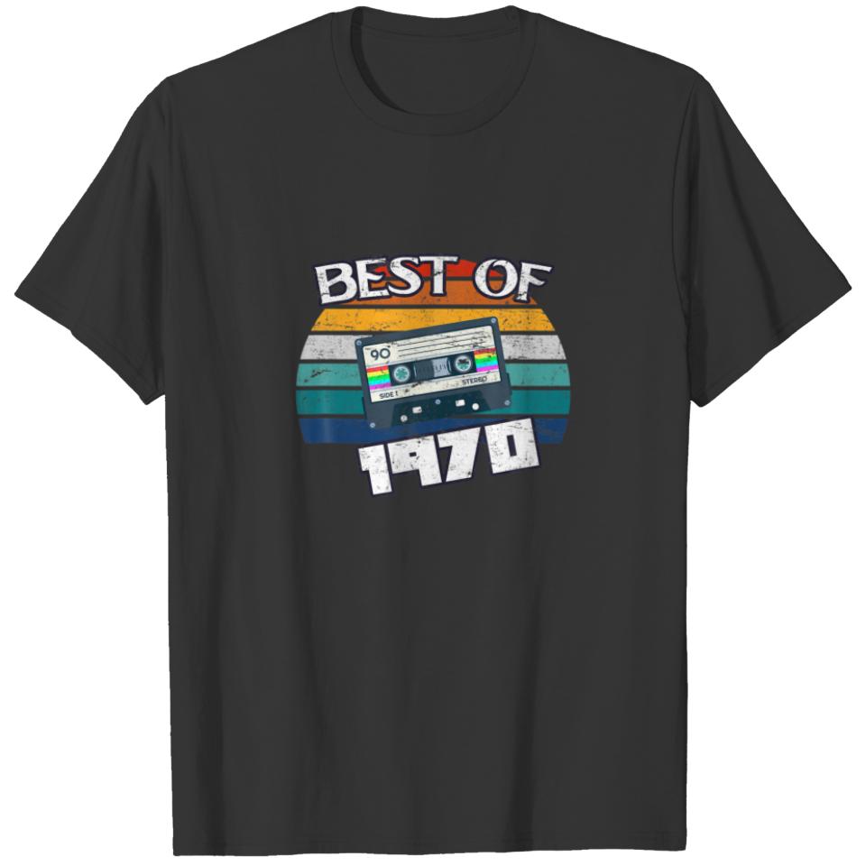 Best Of 1970 Cool 52 Years Old Bday 52Nd Birthday T-shirt