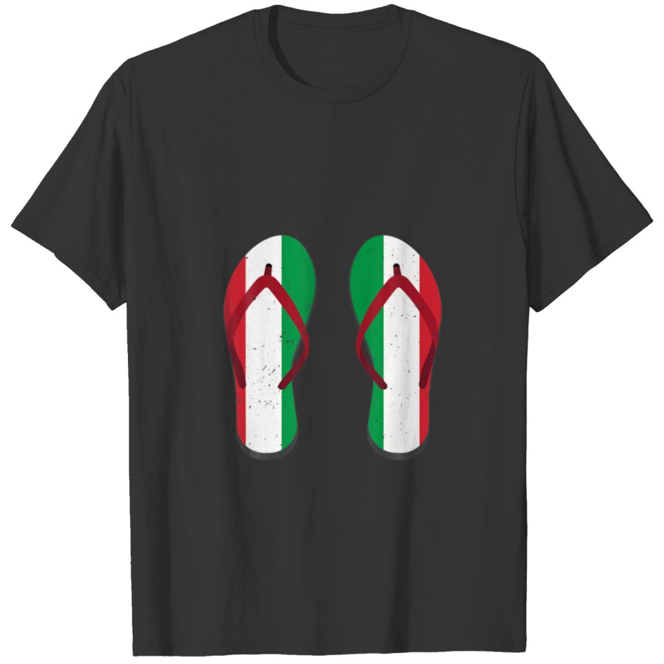 Italy Flip Flops Italian Flag Rome Naples Pizza It T-shirt