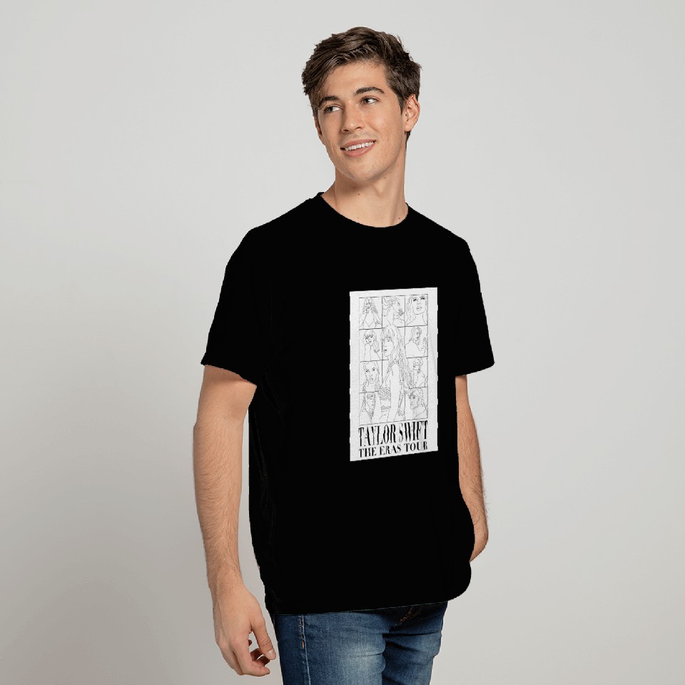 Eras Tour T Drawing Black And White 1572 T-Shirts