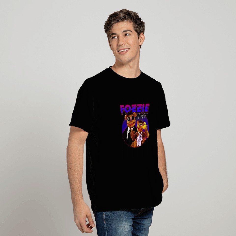 Disney The Muppets Fozzie Bear Gradient Neon Cir T-Shirts