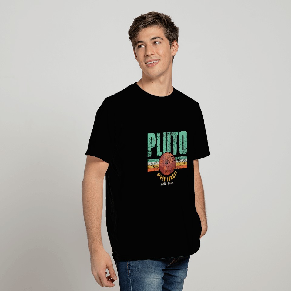 Astronauts Pluto Never Forget Science Space Retro 3 T-Shirts